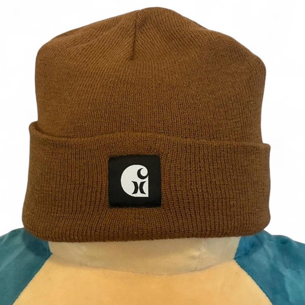 Brown Beanie with Carhartt LTO Patch